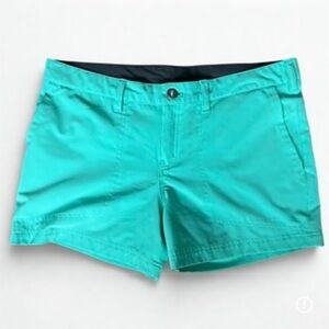 Patagonia Women’s Happy Hike Teal Draw String Hiking Athletic Shorts Sz 8